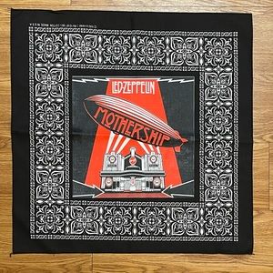 Led Zeppelin mothership black bandanna made in USA